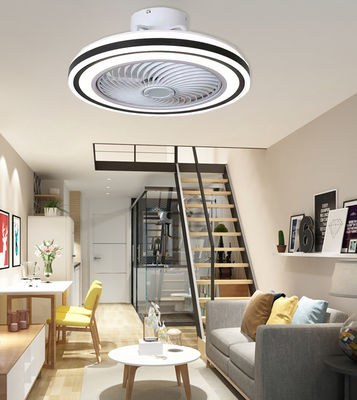 Low Profile Flush Mount Bladeless Ceiling Fan With Light Remote Control