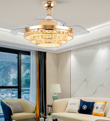 ECO Retractable Smart LED Ceiling Fan Light Quiet DC Fan With Light