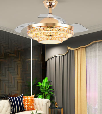 ECO Retractable Smart LED Ceiling Fan Light Quiet DC Fan With Light