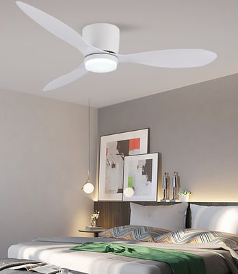 DC ABS Hanging Ceiling Fan With Light 52 Inches Three Blade Fans