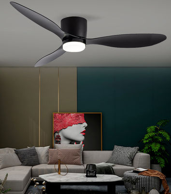 Black 52 Inch Hugger Ceiling Fan ABS Three Blade Ceiling Fan