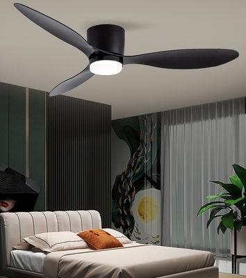 Black 52 Inch Hugger Ceiling Fan ABS Three Blade Ceiling Fan