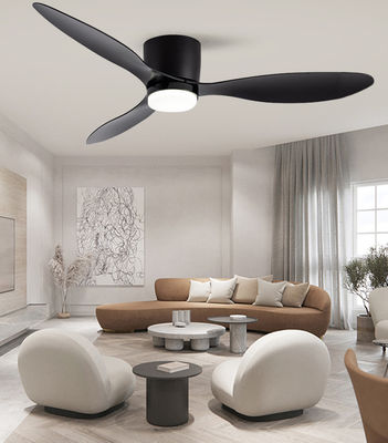 Black 52 Inch Hugger Ceiling Fan ABS Three Blade Ceiling Fan