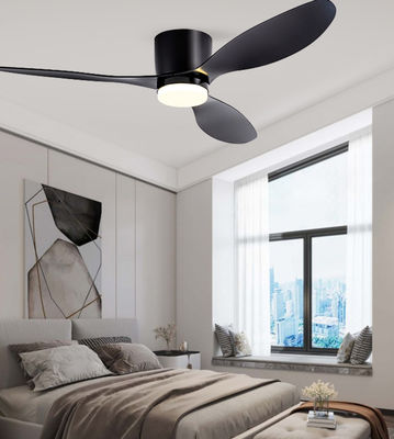 Bedroom Hanging Ceiling Fan With Light Black Three Blade Ceiling Fan