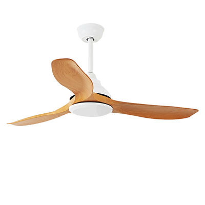 52in Living Room Fans Modern LED Ceiling Fan ABS Blades Brown