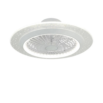 White 42 Inch No Blade Ceiling Fan With Light Decorative Low Noise