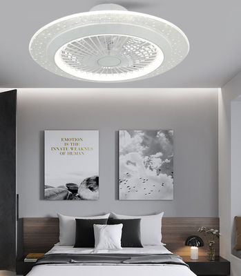 White 42 Inch No Blade Ceiling Fan With Light Decorative Low Noise