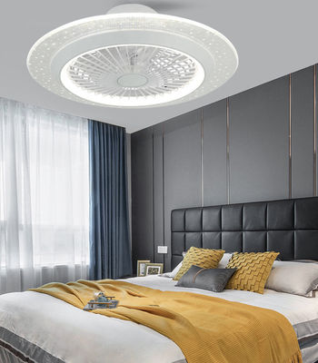 White 42 Inch No Blade Ceiling Fan With Light Decorative Low Noise