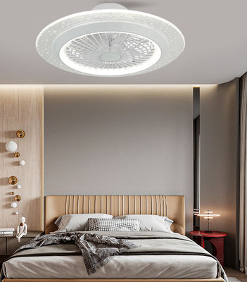 White 42 Inch No Blade Ceiling Fan With Light Decorative Low Noise