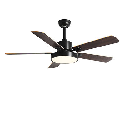 52 Inch Ceiling Fan With Light Modern LED Ceiling Fan 5 ABS Blades