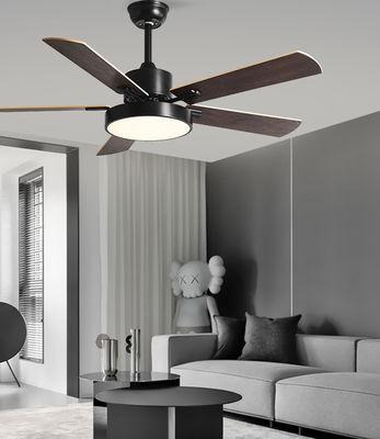 52 Inch Ceiling Fan With Light Modern LED Ceiling Fan 5 ABS Blades