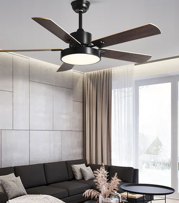 52 Inch Ceiling Fan With Light Modern LED Ceiling Fan 5 ABS Blades