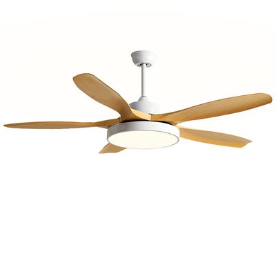 Brown 5 ABS Blades DC Ceiling Fan Modern Ceiling Fans With Lights And Remote