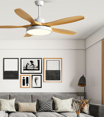 Brown 5 ABS Blades DC Ceiling Fan Modern Ceiling Fans With Lights And Remote