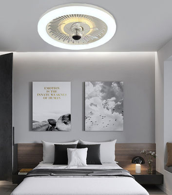 Retractable Smart Bladeless Ceiling Fan Fandelier Chandelier Fan For Bedroom