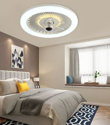 Retractable Smart Bladeless Ceiling Fan Fandelier Chandelier Fan For Bedroom