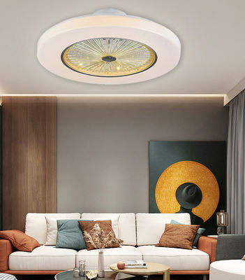 White Retractable Ceiling Fandelier Bladeless Ceiling Fan With Lighting