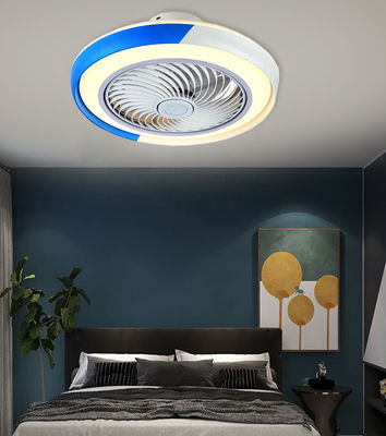Blue And White Crystal Ceiling Fan 42in Chandelier Fans With Lights