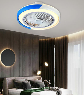 Blue And White Crystal Ceiling Fan 42in Chandelier Fans With Lights
