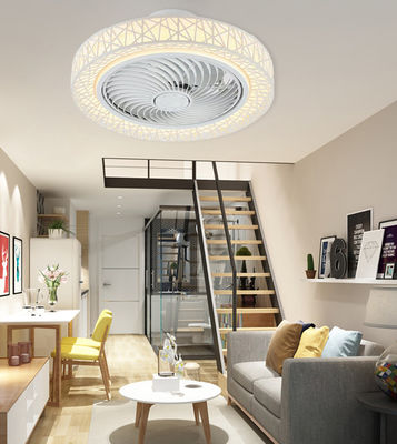 ABS Low Profile Bladeless Ceiling Fan Chandelier 42in Quiet DC Motor