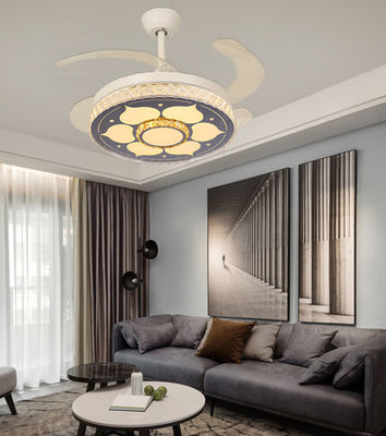 Quiet DC Folding Ceiling Fan With Light 42 Inch Fan With Folding Blades