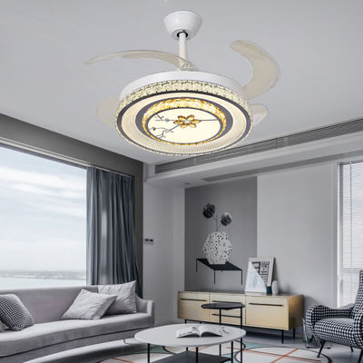 Bedrooms Folding Ceiling Fan With Led Light Foldable Smart Ceiling Fan