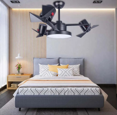 ECO Chandelier Bathroom Ceiling Fan With Light Household Use